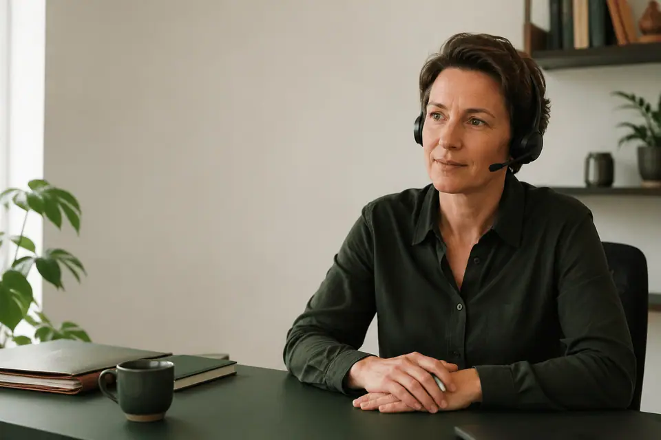 Adviseur luistert telefonisch en maakt heldere aantekeningen